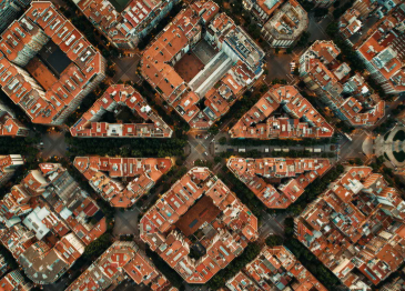 Aerial view of Barcelona